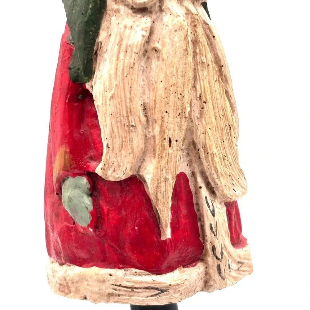 Primitive Folk Art Santa Figurine House of‎ Hatten Paper Mache Vintage 1989 EUC